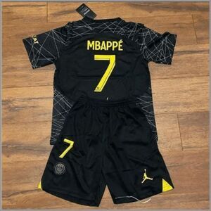 💋💋💋YOUTH Paris Saint-Germain Mbappe Soccer 7 4th Kit Jersey💋💋
